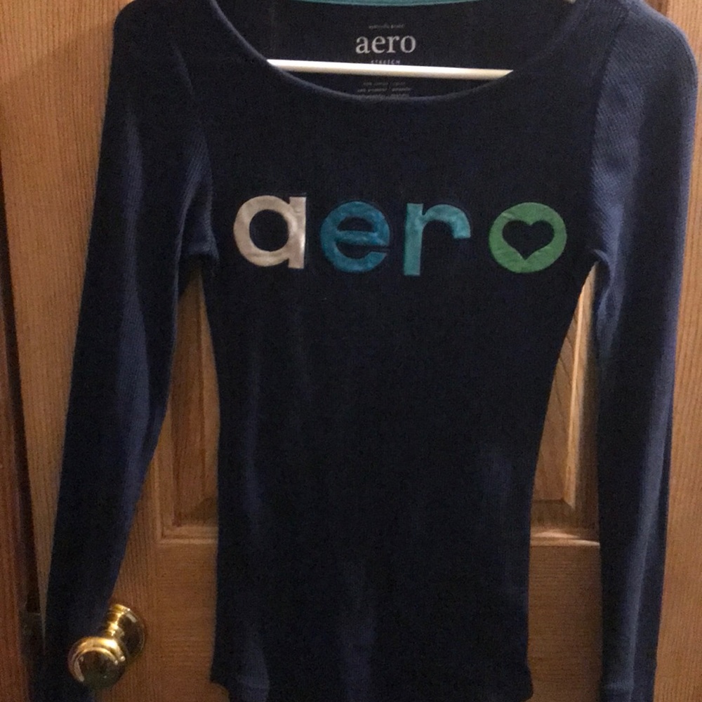 Aeropostale long sleeve waffle shirt